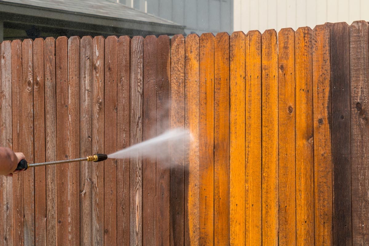 Fence Power Washing Project